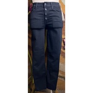 Mother Pixie Ankle Fray Skinny Jeans 26